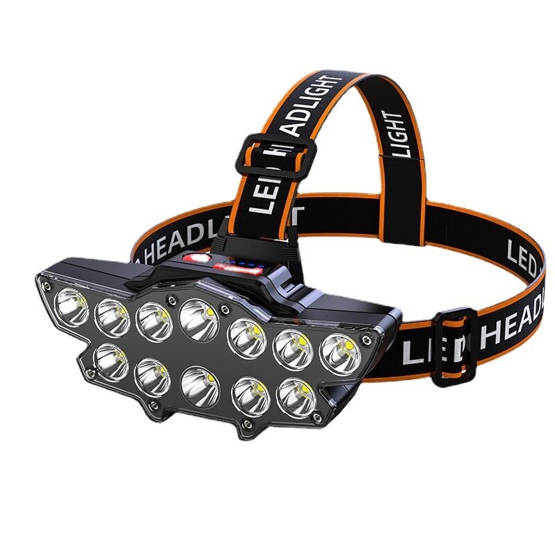 12*P90 LED Headlamp USB Rechargeable Long Shoot 4 Modes Bike Head Torch Flashlight Waterproof Camping Fishing