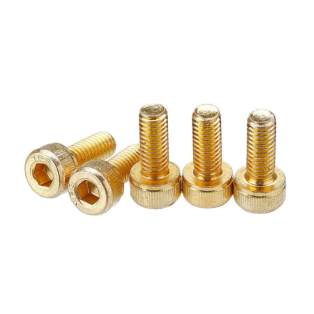 50Pcs Titanium Plated M2 Hex Socket Cap Head Screws Alloy Steel 12.9 Grade Screw Bolt 4-12mm