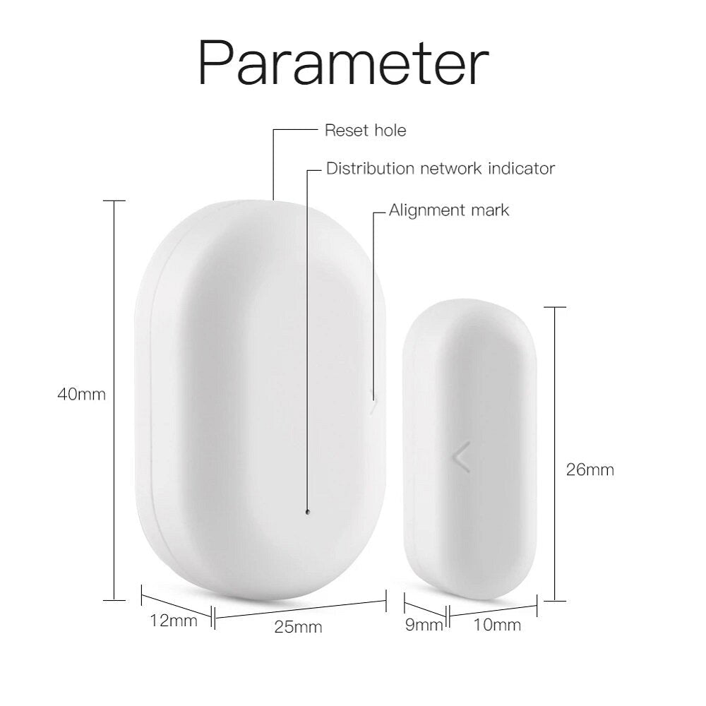 Smart Window Door Gate Sensor Detector Smart Home Security Alarm System Smart Life Tuya App Remote Control