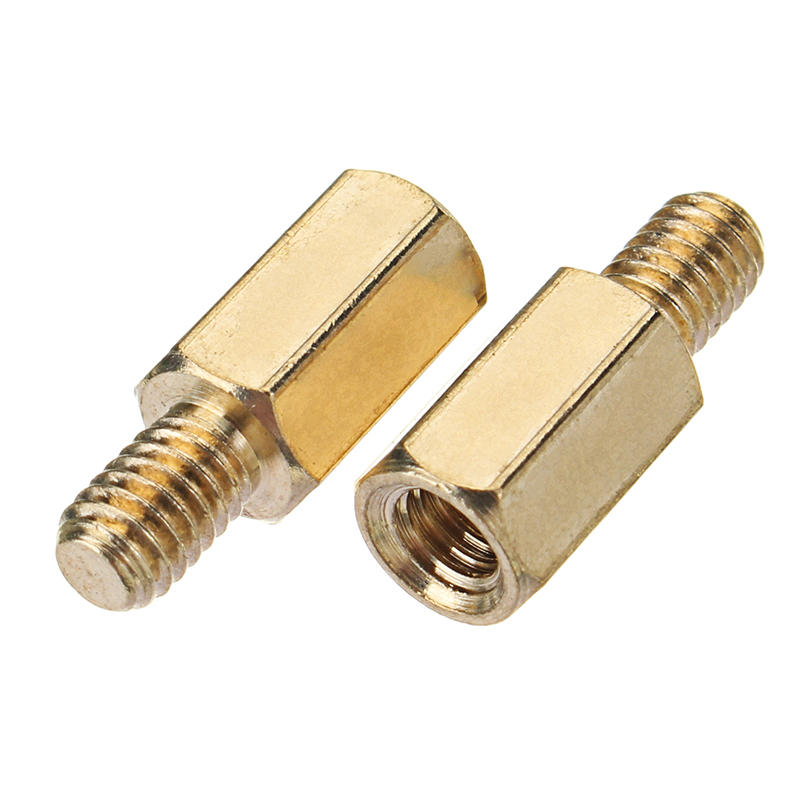M4BH1 100Pcs M4 Male-Female Brass Hex Standoffs Support Spacer Pillar Screw for PCB Board