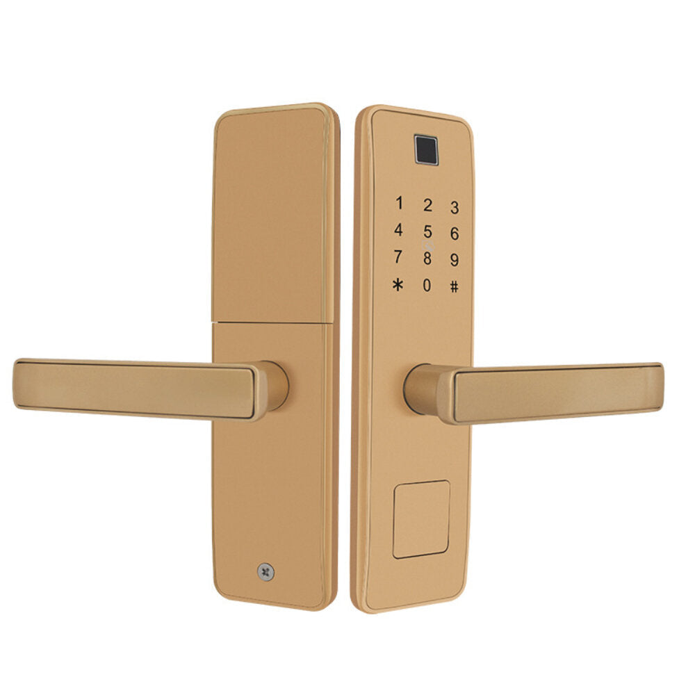 Bio-metric Fingerprint Intelligent Lock No Wiring Waterproof Security Smart Card Digital Code Electronic Door Lock For Home Security Mortise Lock