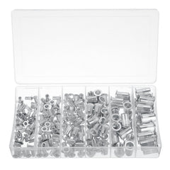 190Pcs M3-M10 Rivnut Riveter Rivet Nut Nutserts Guns Riveting Assortment Tool Kit Nutsert