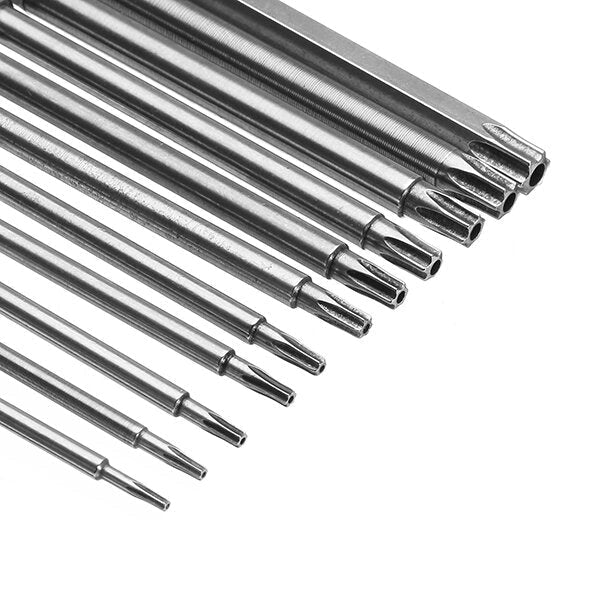 11pcs T6-T40 100mm Magnetic Torx Screwdriver Bits 1/4 Inch Hex Shank