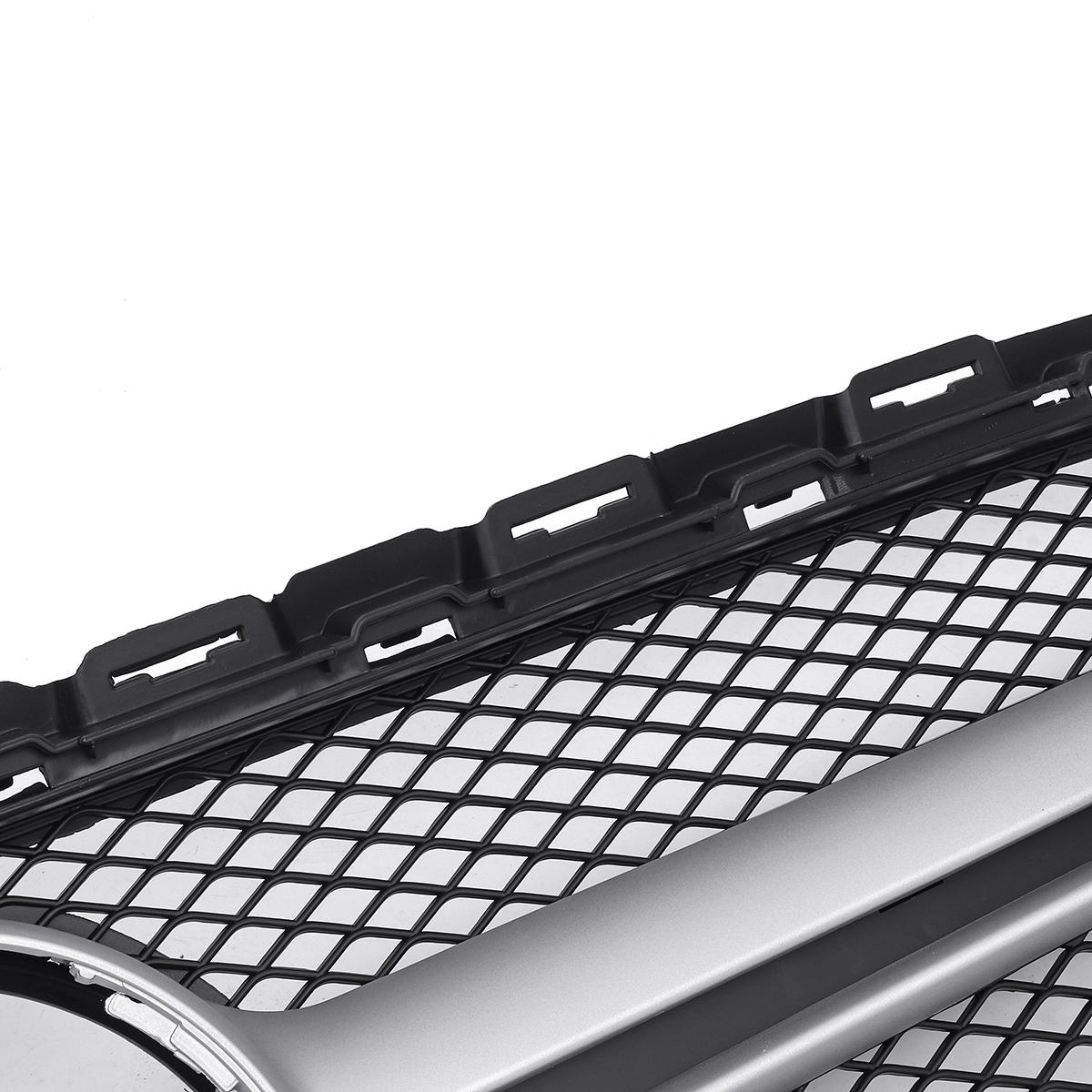 Sliver AMG Style Front Grill Mesh Grille For Mercedes Benz C Class