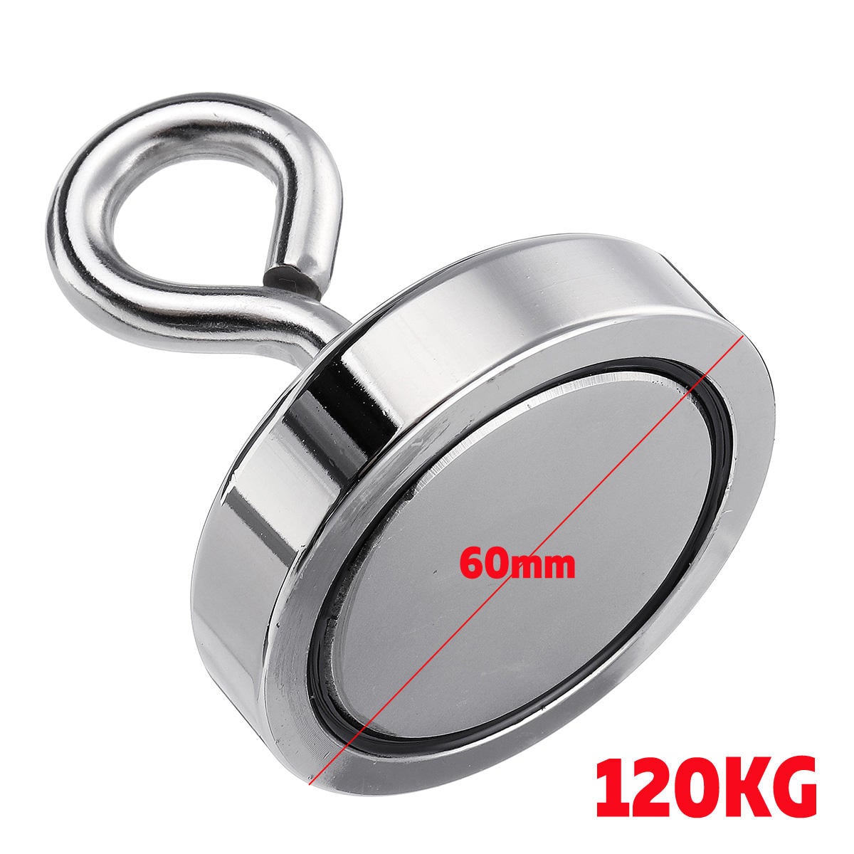 68KG D42mm or 120KG D60mm Neodymium Magnet Fishing Metal Sea River Treasure Recovery Magnet