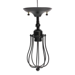 40W Rustic Vintage Wall Light Industrial Style Iron Sconce Lamp Wired Cage Fixture 220V