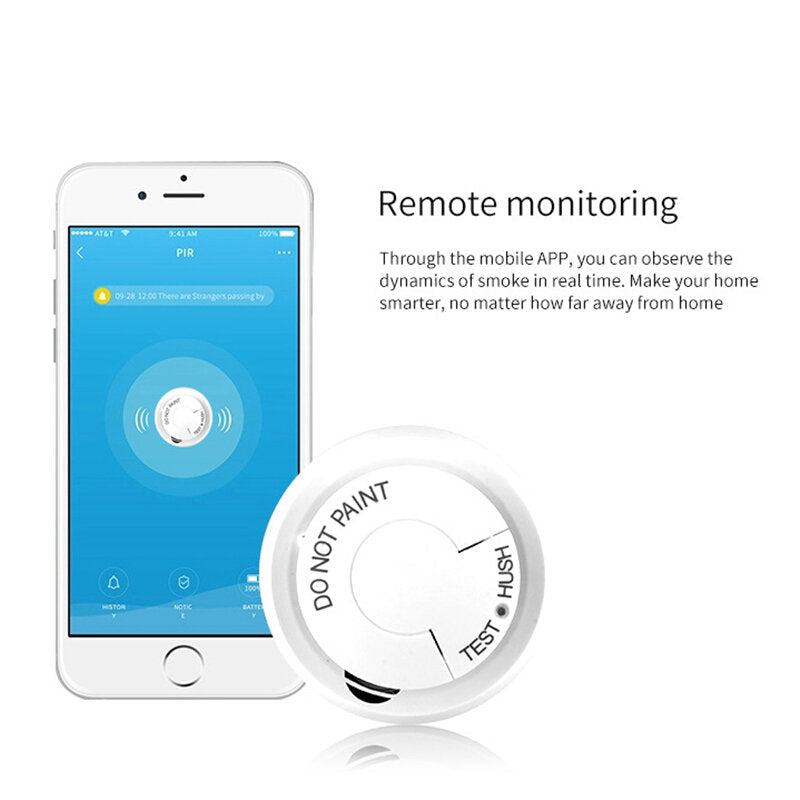 Smart Home WiFi Smoke Detector Smoke Networking Alarm Smoke Sensor Work With Smart Life Tuya APP