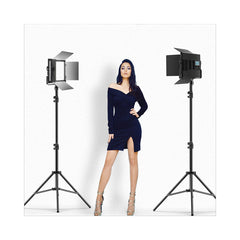 Bi-color 2 Set LED Video Light Kit Professional Camera Light Dimmable Fill Light Video with Tripod and Bag