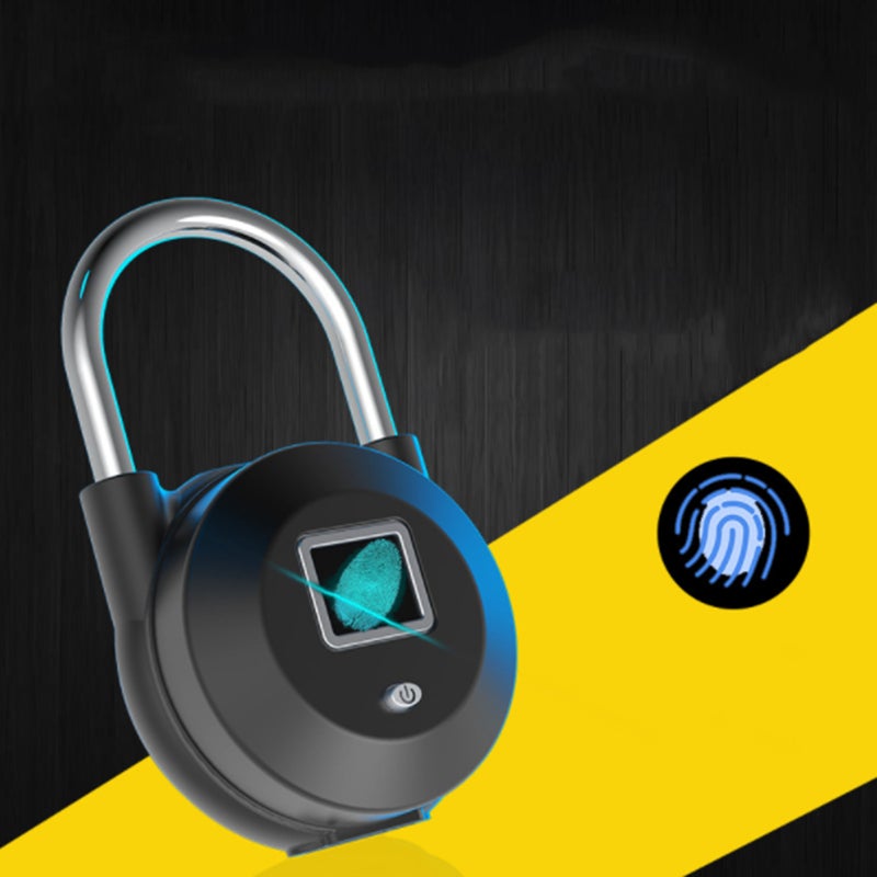 Smart Fingerprint Door Lock Padlock USB Charging Keyless Anti Theft Travel Luggage Drawer Safety Escape Room 0.5 Second Unlock IP65 Waterproof