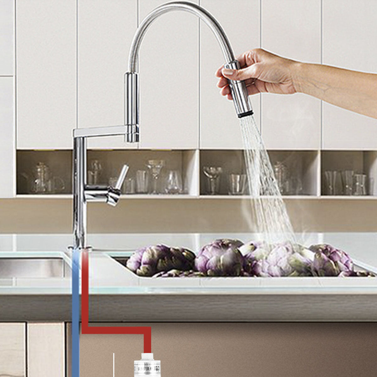 Electric Water Heater Instant Heating Free Water Storage for Bathroom