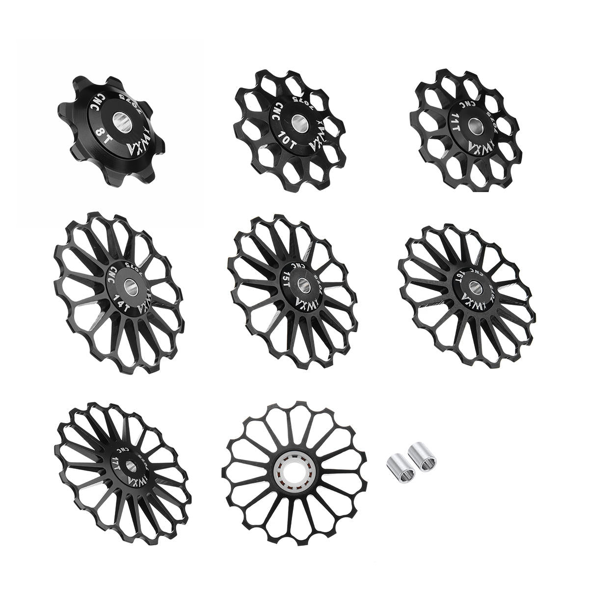 Aluminum Alloy Bicycle Derailleur Pulley Wheel Cycling Guide Roller Ceramic Bearing