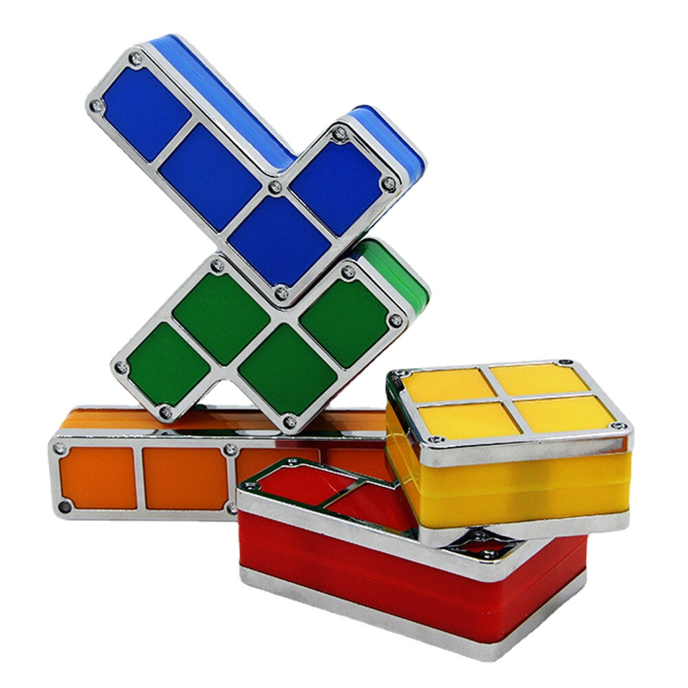 DIY Tetriss Puzzle Light Stackable LED Night Light Constructible Block Desk Lamp 7 Colors Novelty Toy Children' s Gift