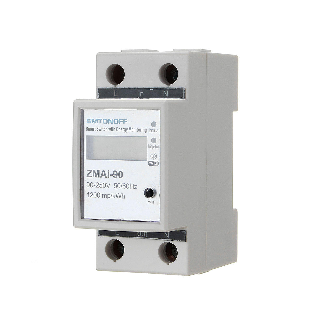 Single Phase Din Rail WIFI Smart Energy Meter Power Consumption kWh Meter Wattmeter 220V/110V AC 50Hz/60hz