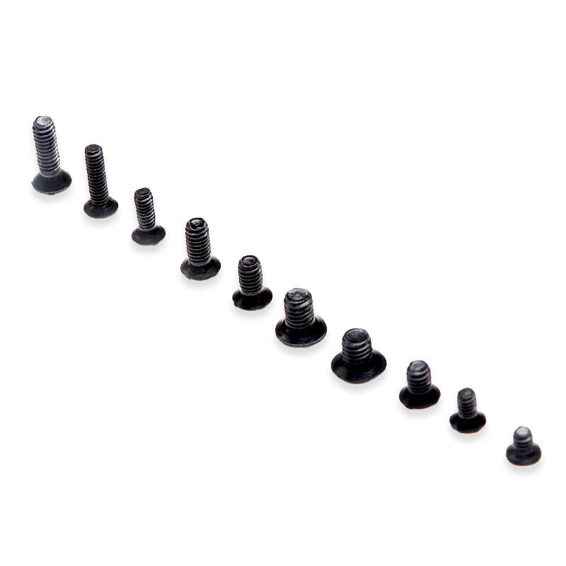 500PCS Mini KM Countersunk Head Cross Phillips Screws M2-M3 Series Black Machine Screw Distribution Installation Tool