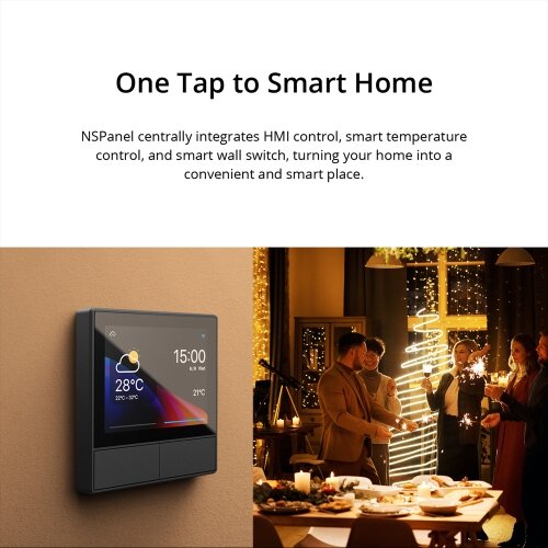 Smart Scene Wall Switch EU US Wifi Smart Thermostat Display Switch All-in-One Control for Alexa Google Home