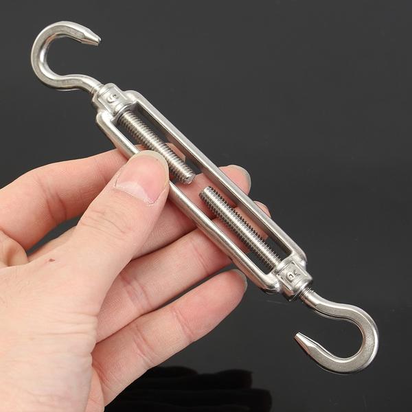 4/5/6/8/10M Hook To Turn Buckles 304 Stainless Steel Open Body Buckle