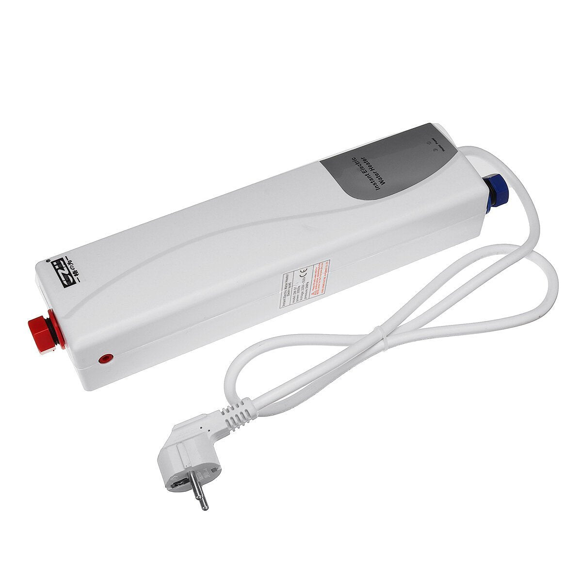3000W Portable Tankless Electric Shower Instant Kitchen Bathroom Water Heater
