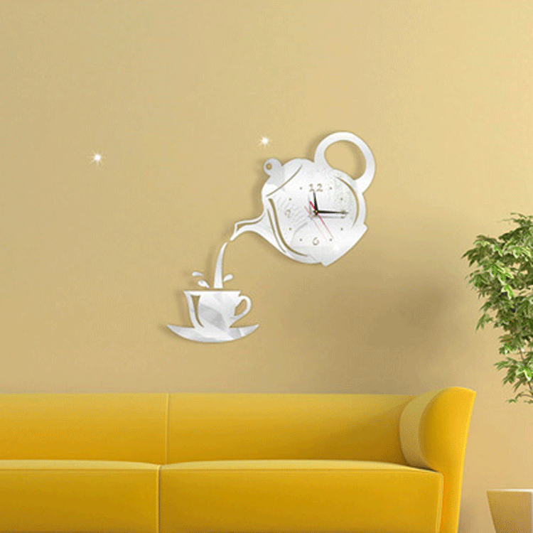 Creative Teapot Head Wall Clock Animal Wall Clock For Home Office Decorations