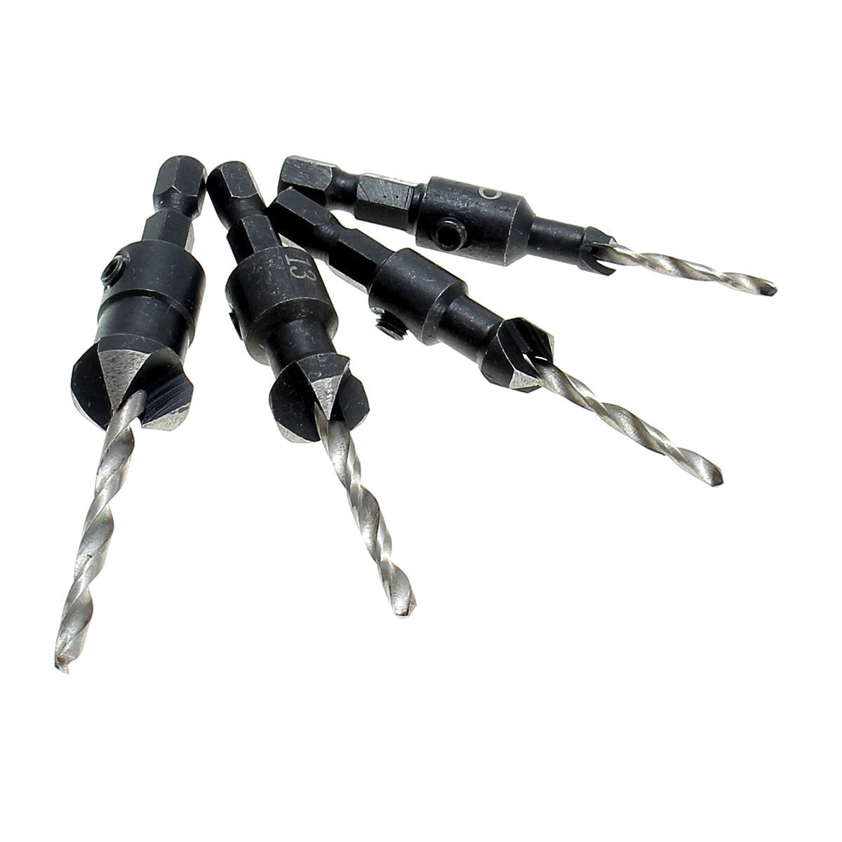 4pcs Carpentry Countersink Drill Bit Set Wood Working Tools