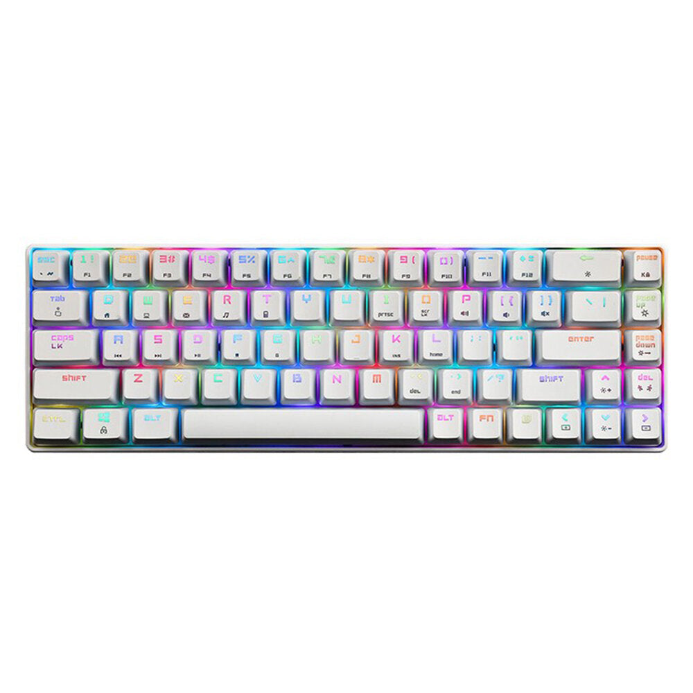 Wireless Gaming Mechanical Keyboard With 98keys RGB Backlit Triple-Mode Bluetooth 2.4G Hot Swappable Switch