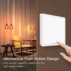 WiFi Smart Wall Light Switch Neutral Wire Required Multi-control Association in App Works with Alexa
