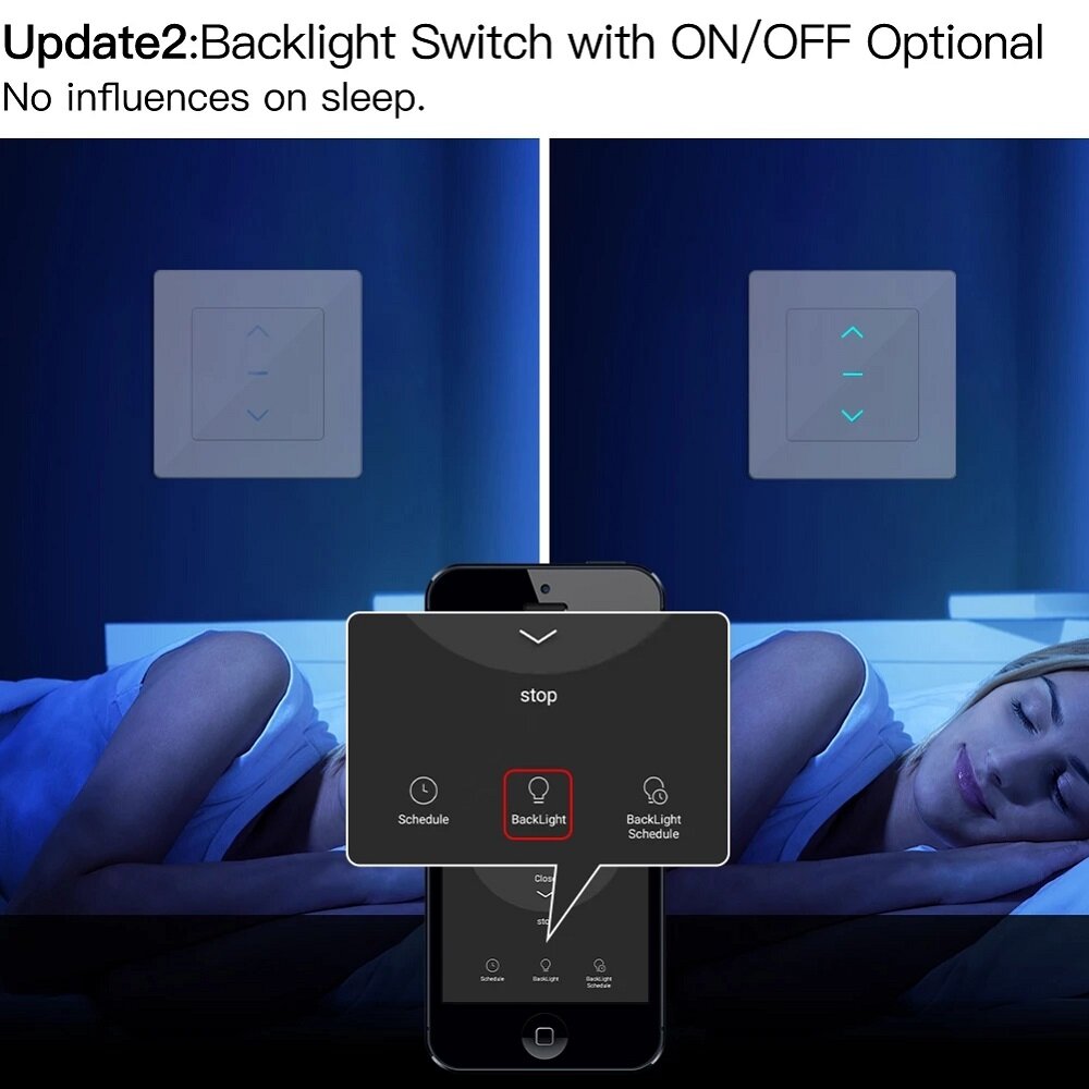 WiFi Smart Curtain Switch Touch Design for Motorized Curtains and Roller Blinds Works with Alexa Google