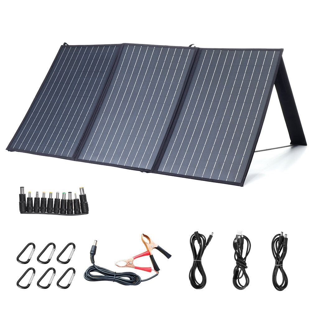 100W 18V Solar Panel 3-USB+DC PD Fast Charging Outdoor Waterproof Solar Charger For Camping Travelling Car RV Charger