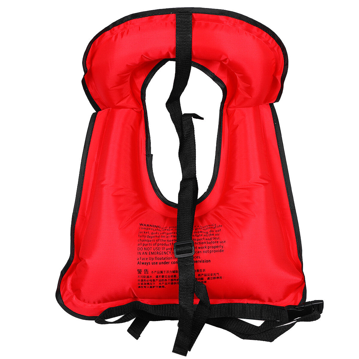 Adult Inflation Life Jacket Portable Snorkel Swim Vest for Snorkeling Swimming Diving Safety