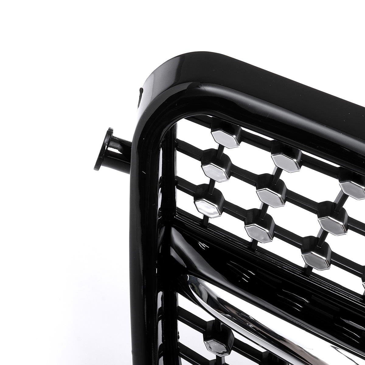 Front Grille Glossy Black Diamond Style For Mercedes Benz C-Class