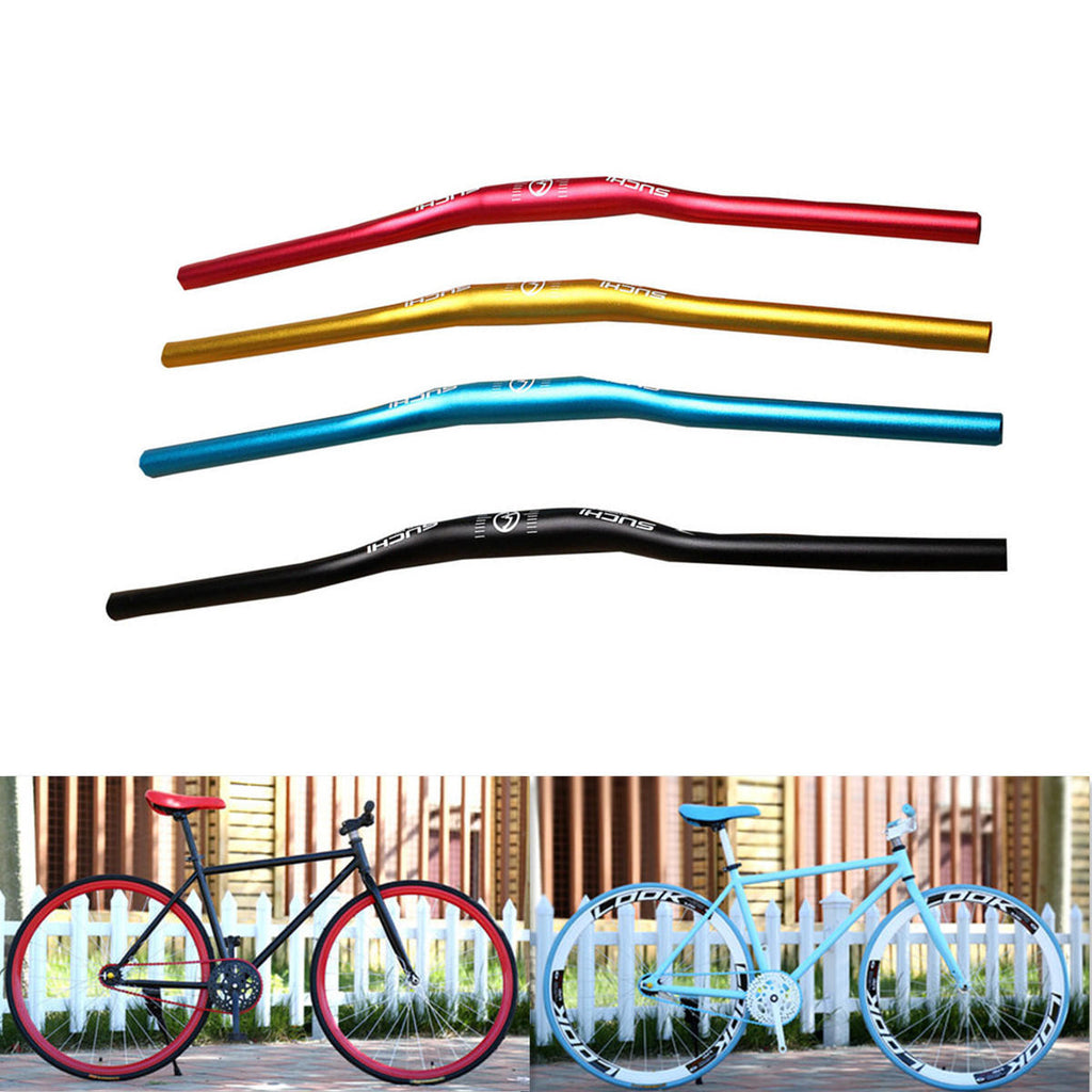 620mm Dia. 31.8mm Aluminium Alloy Ultra Lightweight Bicycle Mountain Bike Handlebar Flat Riser Bar For Fixed Gear Bikes