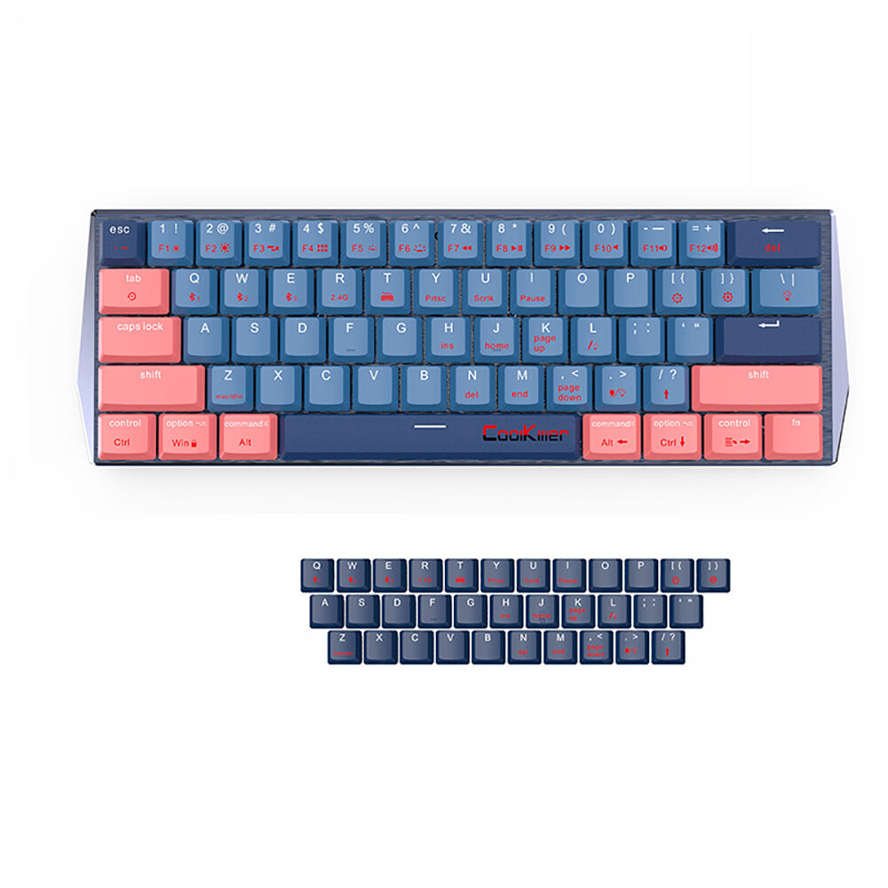 Triple Mode Gaming mechanical keyboard Low-Shaft Profile RGB Wireless Bluetooth5.0 For MAC