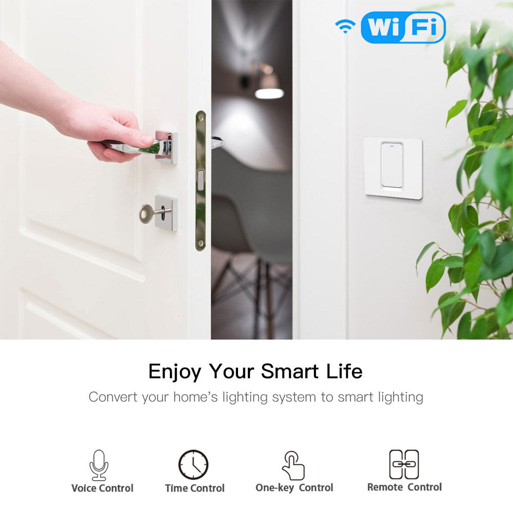 WiFi Smart Switch Bluetooth /Voice Control / Switch Work With Tuya APP Alexa Google Home 1/2/3 Way