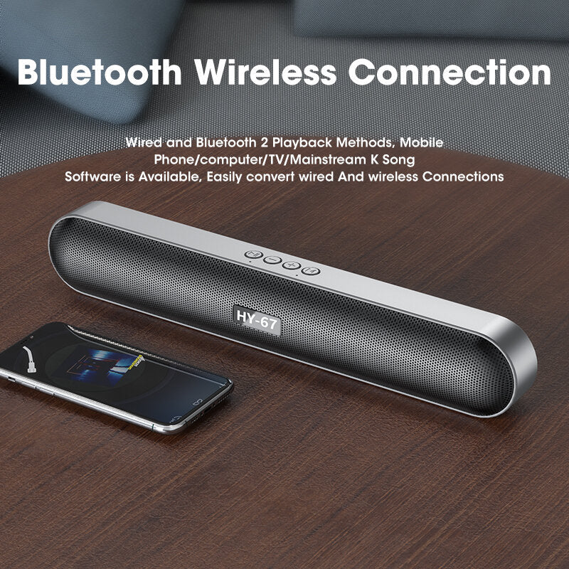 Colorful Light Soundbar Wireless Bluetooth 5.0 Double Trumpet 360Surround Sound MP3 U Disk SD Card Music Player