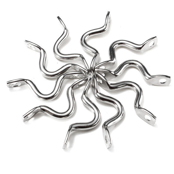 10Pcs Stainless Steel Boat Marine Canopy Bimini Pad Eye Strap Loop 5mm