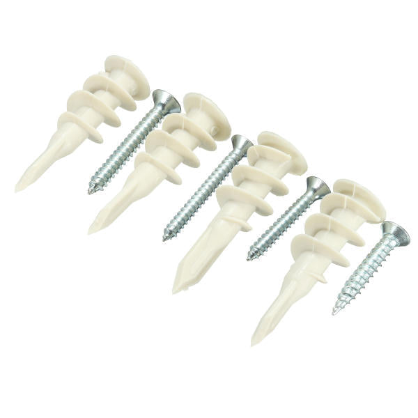 10Pcs Nylon Plate Board Cavity Wall Plug Fixing Speed A Anchor With Screws