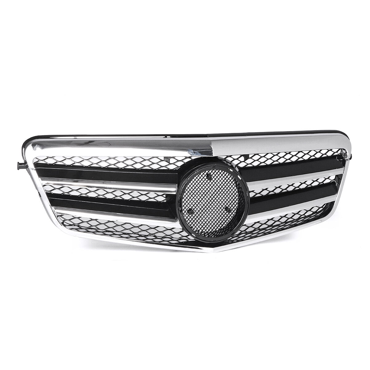 Chrome Silver AMG Style Front Grill Grille For Mercedes Benz