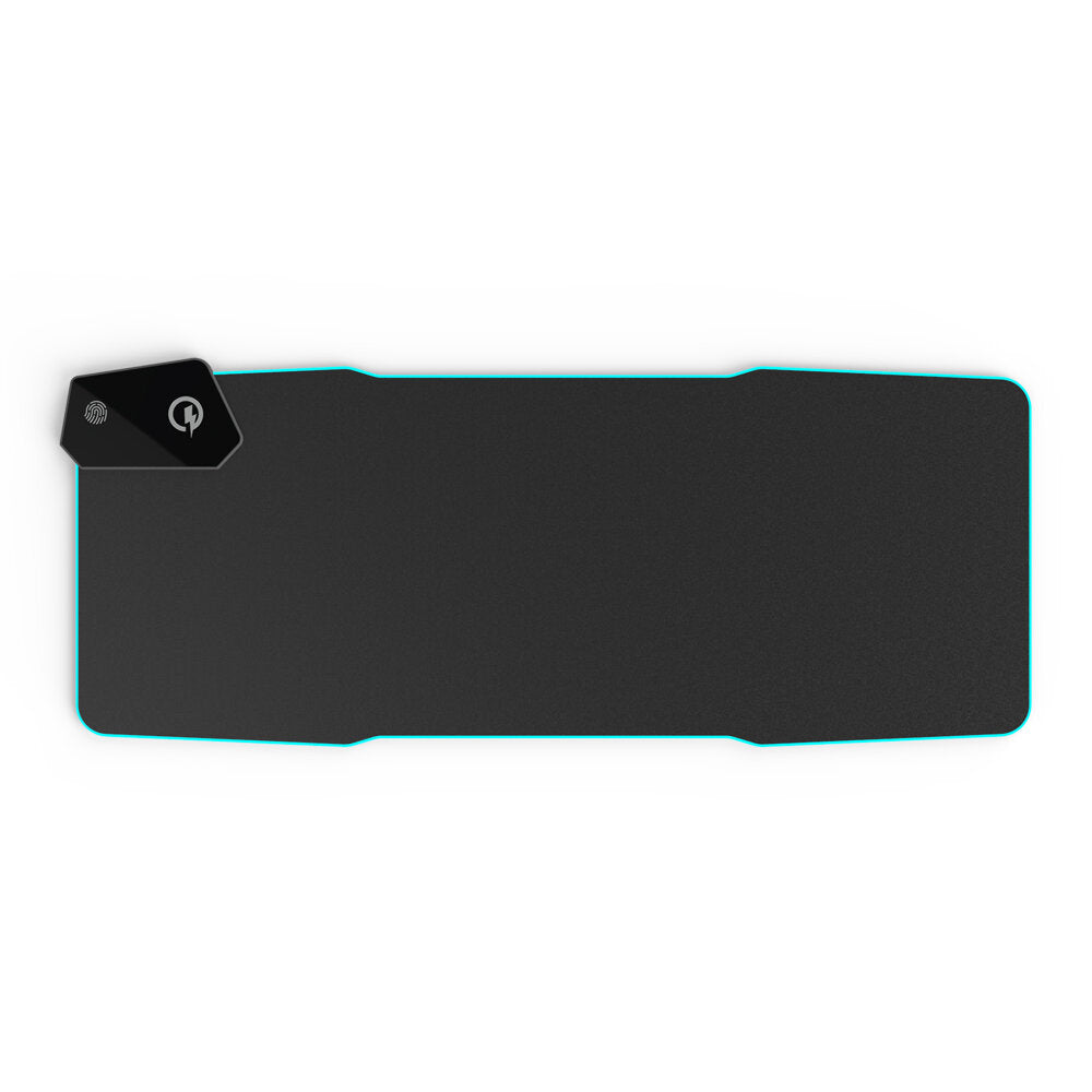 RGB Wireless Charging Mouse Pad Waterproof Fabric Surface Anti-Slip Rubber Base Type-C Wired Computer Keyboard Mouse Pad for PC Laptop Gamer