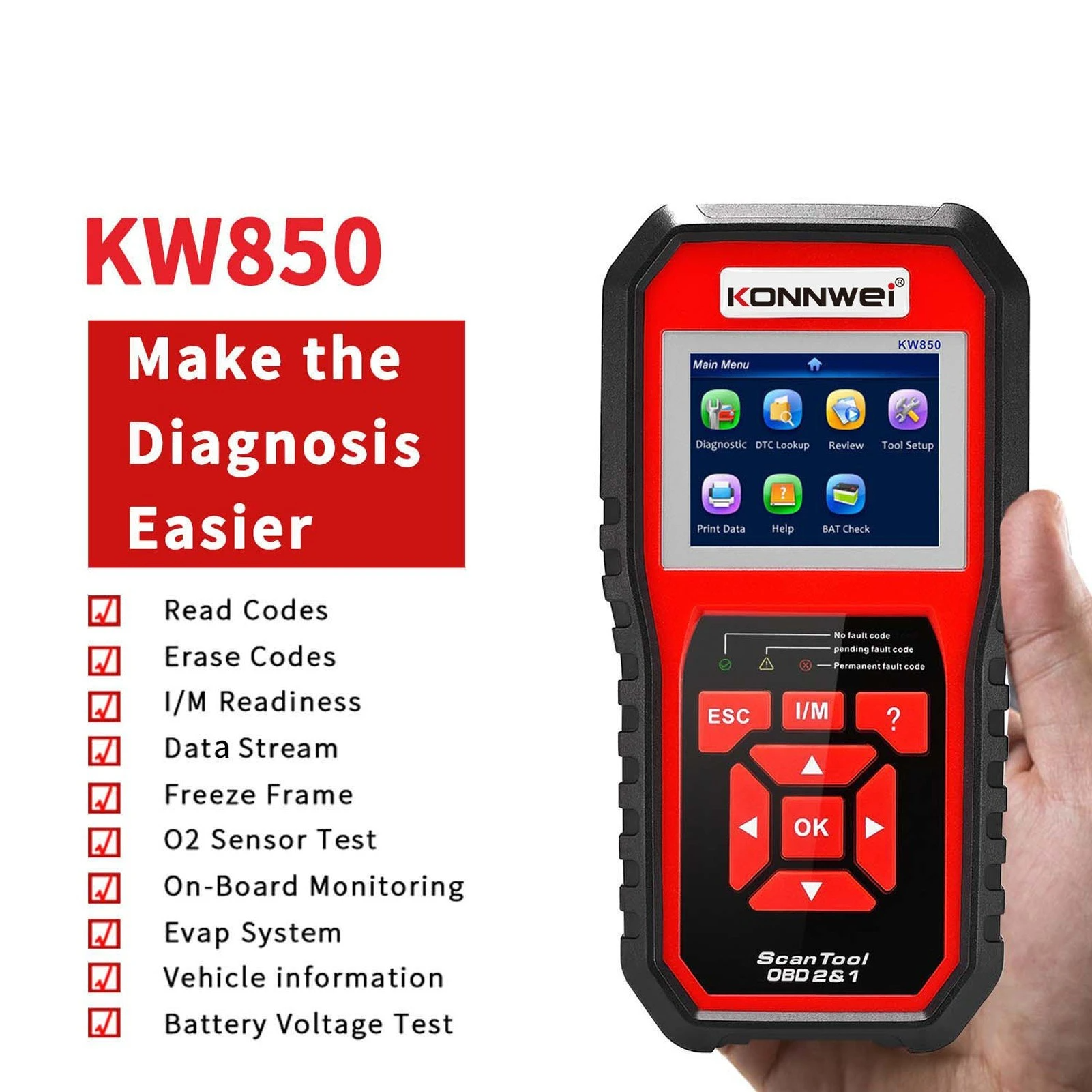 Multifunctional Auto Diagnostic Scanner Tools Car Tool Check Engine Automotive On-Board Machine