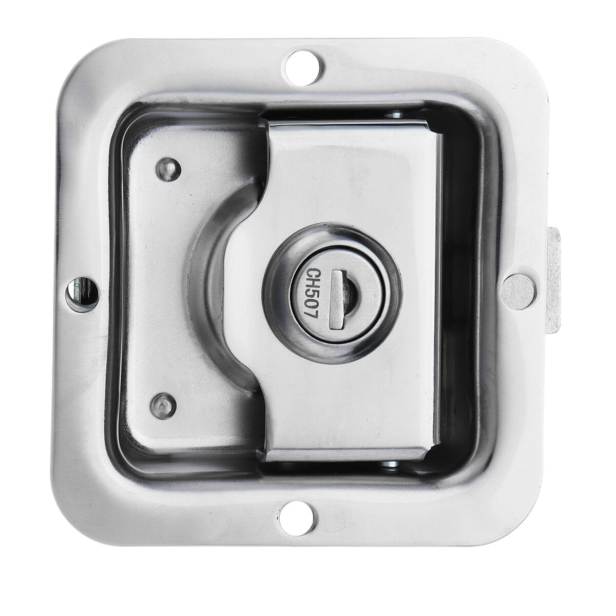 Stainless Steel Paddle Door Lock Latch Handle Truck Tool Box Trailer With 2 Keys