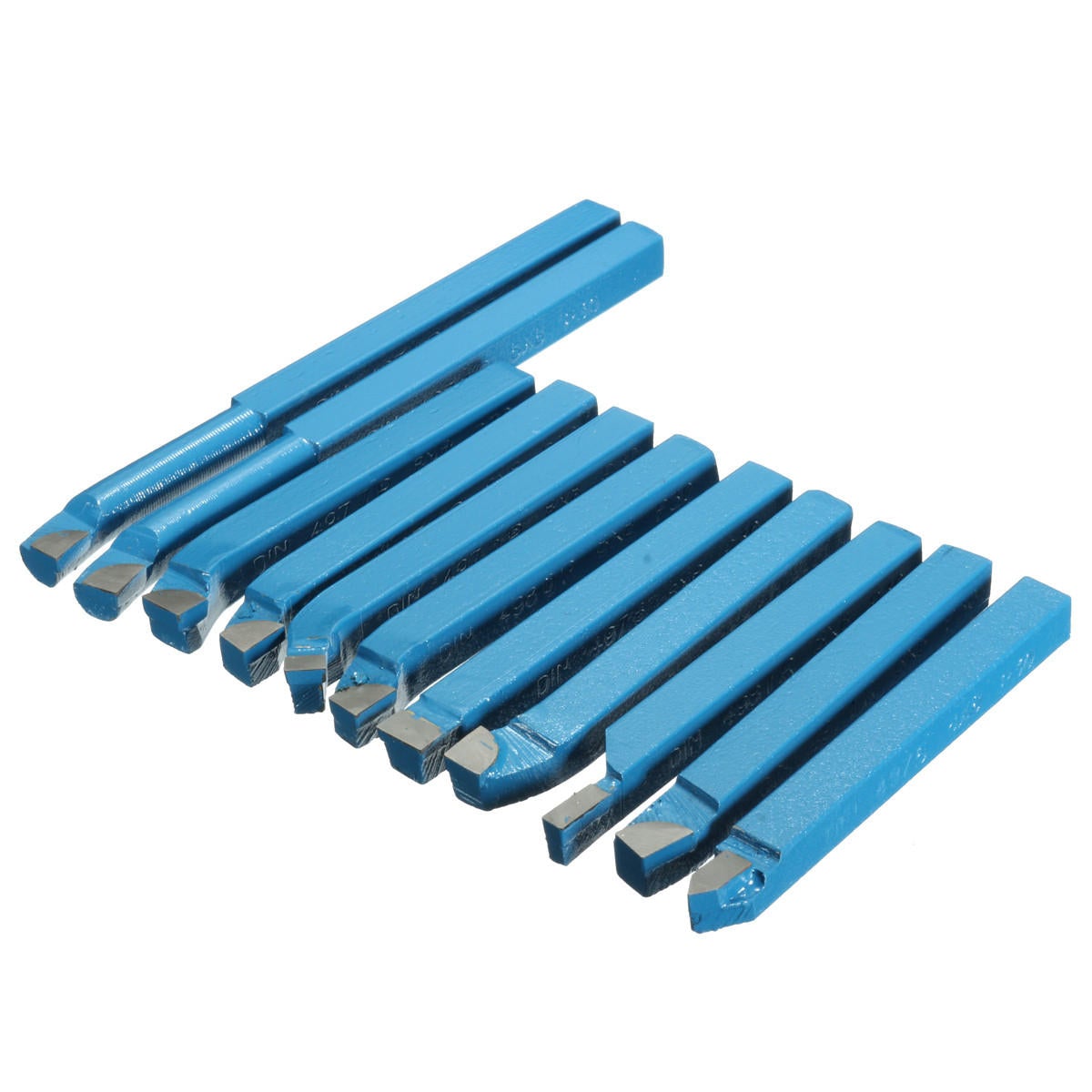 11pcs 8mm Carbide Tipped External Turning Tool Set Lathe Cutting Tool Set for Mini Lathe
