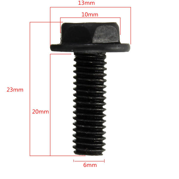 10Pcs M6x20mm Hex Thread Screw Cutting Machine Left Tooth Screws Bolt