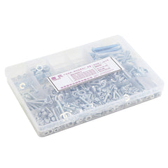 M3 M4 M5 M6 Stainless Steel Phillips Round Head Screws Nuts Flat Washers Assortment Kit 900g