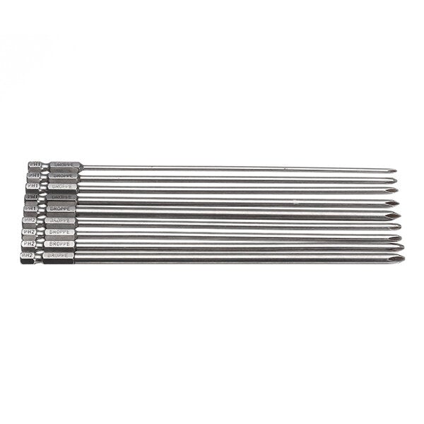 9pcs 200mm Magnetic Long Hex Cross Head Screwdriver Bits