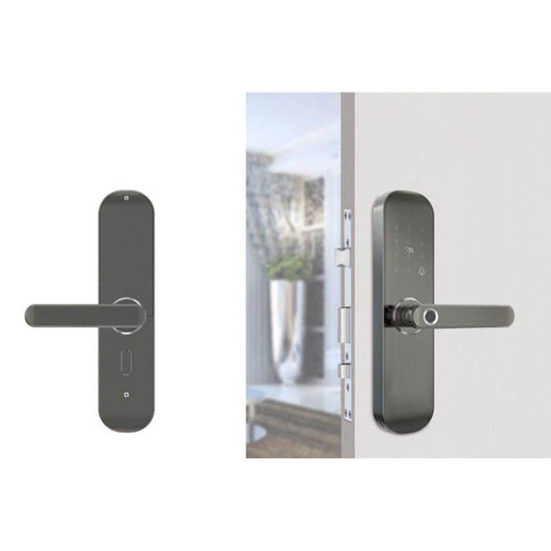 Smart Fingerprint Door Lock Password Card TUYA APP Remotely Identification Security Unlock Intelligent Home Anti-Theft Electronic Locker