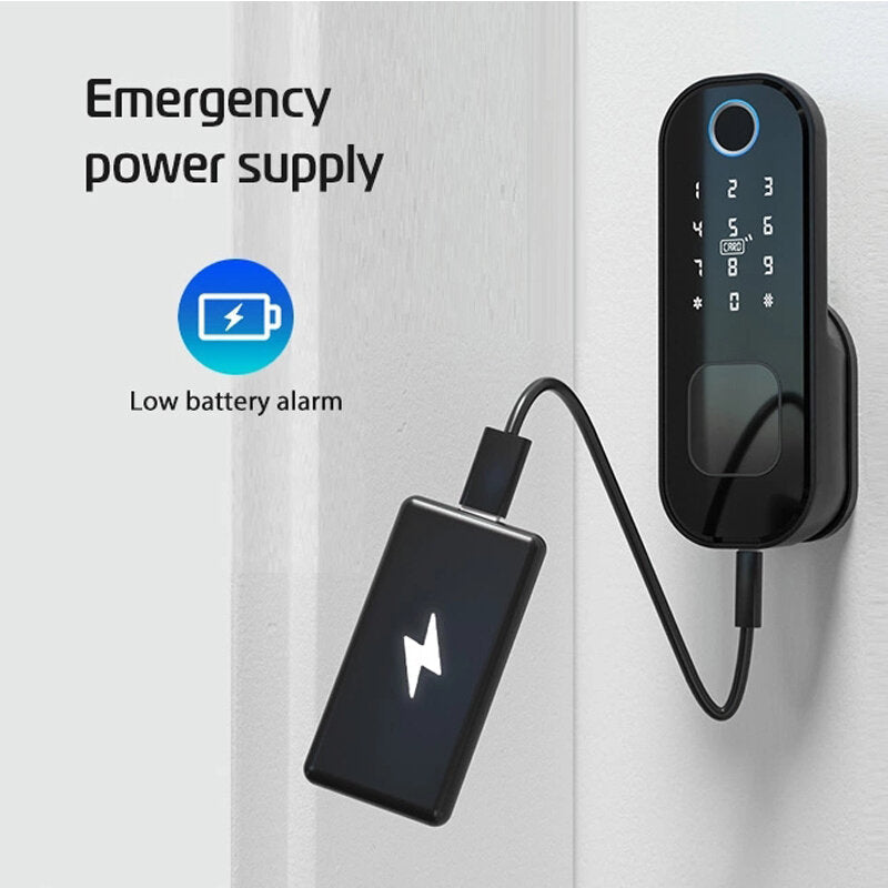 Fingerprint Door Lock Bluetooth Passcode Rfid Card Keyless Waterproof Electronic Lock Work with TT Lock APP