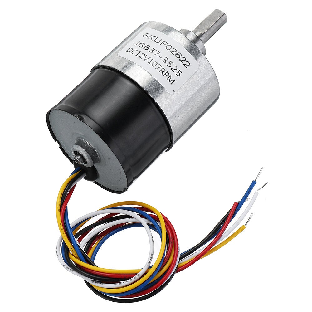 DC 12V Brushless Motor 107rpm Gear Reduction Motor 37MM Geared Motor