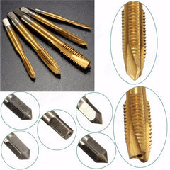 5pcs M3-M8 HSS Spiral Point Tap Straight Flute Metric Titanium Machine Screw
