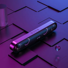 Colorful Light Soundbar Wireless Bluetooth 5.0 Double Trumpet 360Surround Sound MP3 U Disk SD Card Music Player