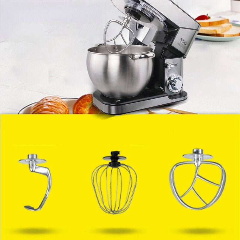Three In One Electric Stand Mixer Food Processor Make Noodles Stir 6 Speed Control 2000W