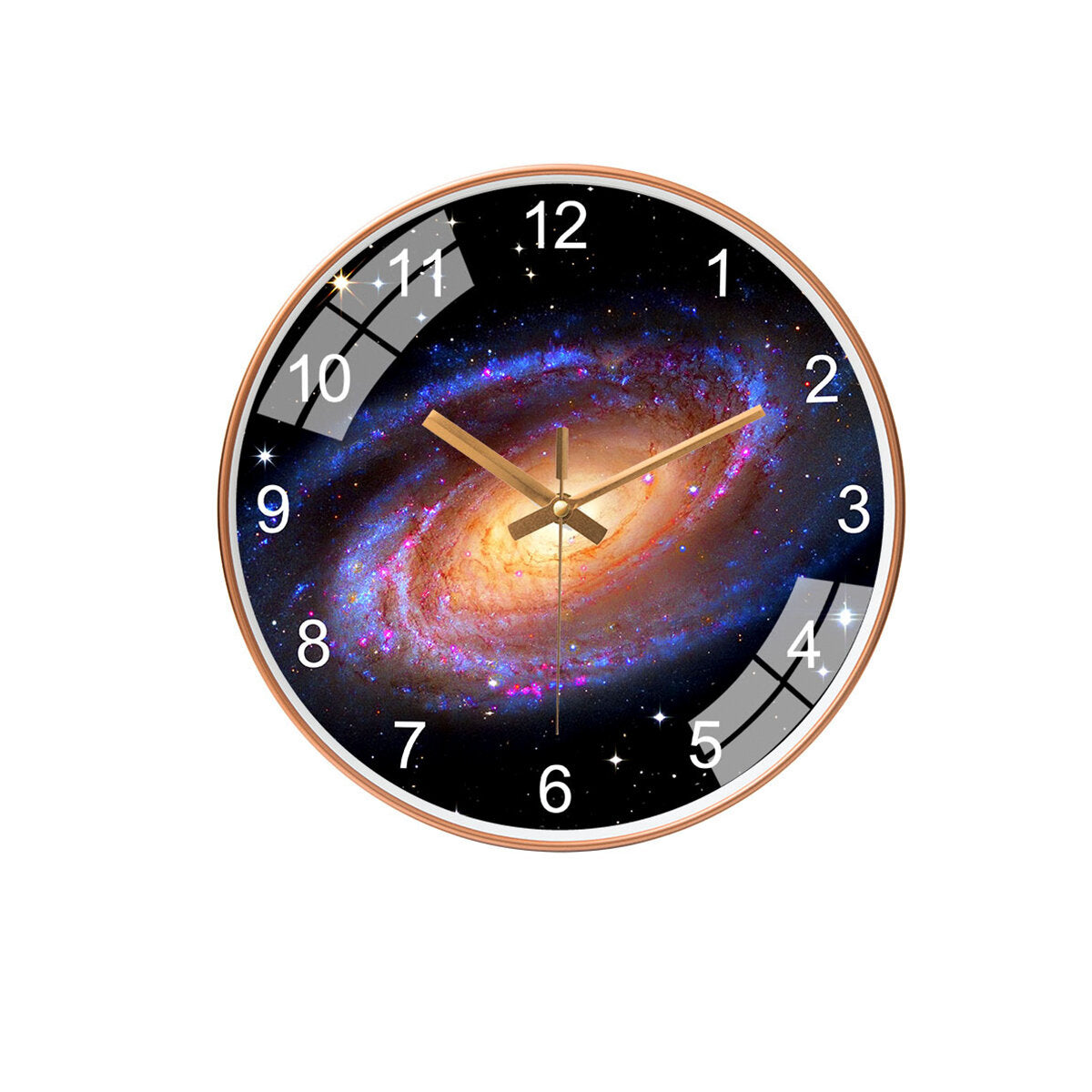 12 Inch/30cm Star Space Galaxy Wall Clock Silent Living Room Bedroom Creative Hanging Clock Home Office Ornament